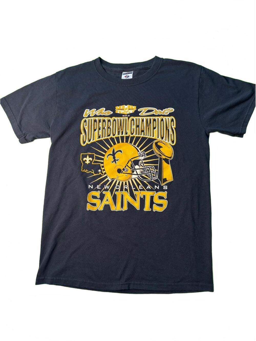 2010 New Orleans Saints Super Bowl XLIV T-Shirt S Who Dat